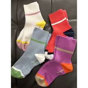 New Bombas Midweight 4 Pairs Youth Crew Socks Size 12T-Y3